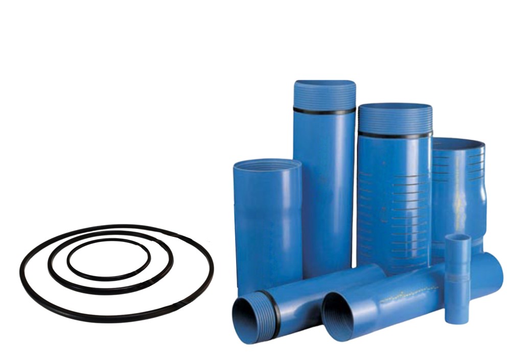 Blue PVC Casing Pipe Rubber Rings